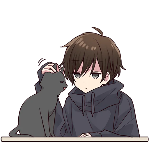 🐱 Стикер «Менхера кун 15» для Telegram