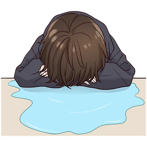 😭 Стикер «Менхера кун 15» для Telegram