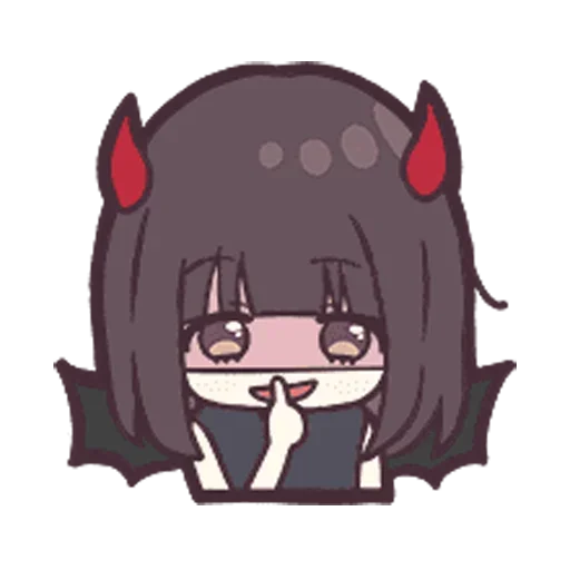 🤫 Стикер «Menhera chibi» для Telegram