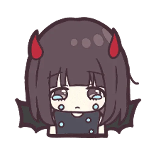 😭 Стикер «Menhera chibi» для Telegram