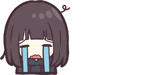 😭 Стикер «Menhera chibi» для Telegram