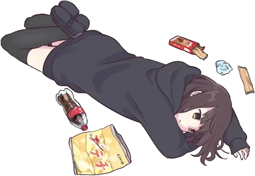 😔 Стикер «Menhera-chan» для Telegram
