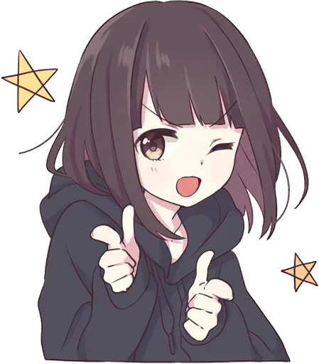 😉 Стикер «Menhera-chan» для Telegram