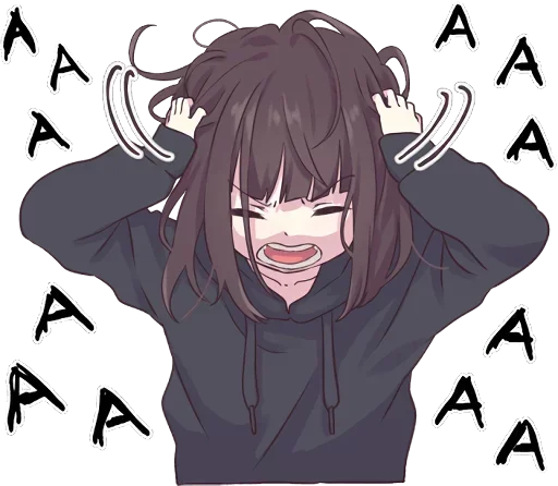 😩 Стикер «Menhera-chan» для Telegram