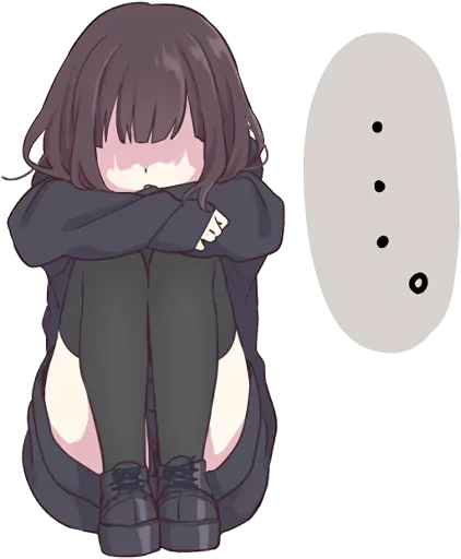 😔 Стикер «Menhera-chan» для Telegram