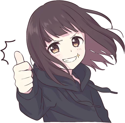 👍 Стикер «Menhera-chan» для Telegram