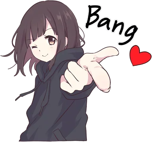 😉 Стикер «Menhera-chan» для Telegram