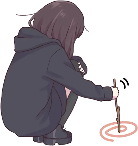 😔 Стикер «Menhera-chan» для Telegram