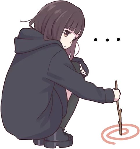 😥 Стикер «Menhera-chan» для Telegram