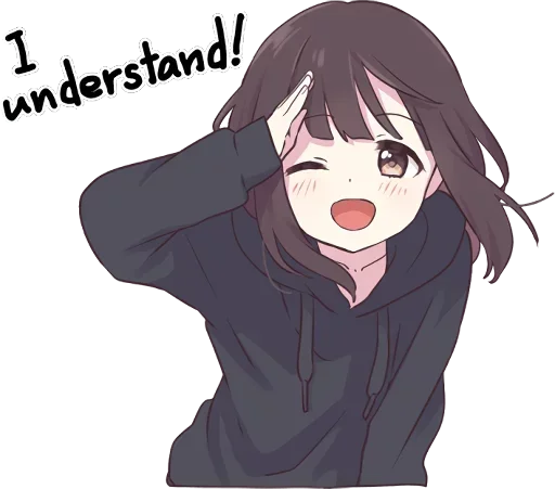 😉 Стикер «Menhera-chan» для Telegram