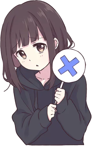 🙁 Стикер «Menhera-chan» для Telegram