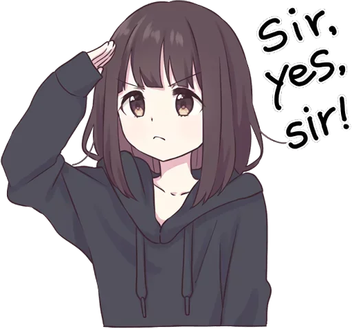 🤝 Стикер «Menhera-chan» для Telegram