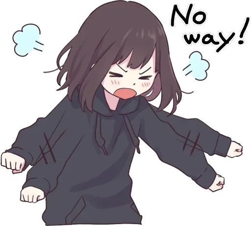 😠 Стикер «Menhera-chan» для Telegram