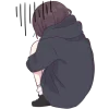 😣 Эмодзи «Менхера тян» для Telegram