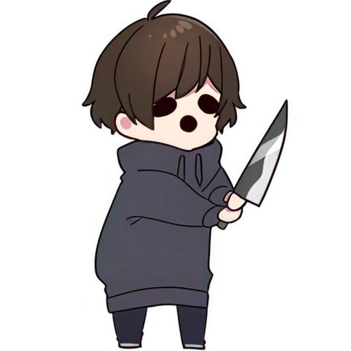 🔪 Стикер «Менхера кун» для Telegram
