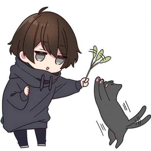 🐱 Стикер «Менхера кун» для Telegram