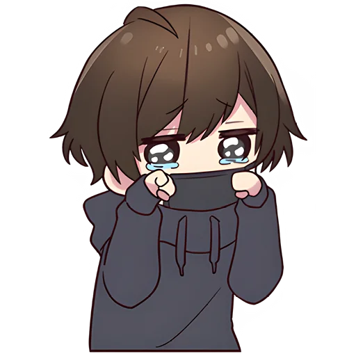 😭 Стикер «Менхера-кун 8» для Telegram