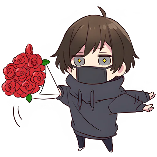 💐 Стикер «Менхера-кун 8» для Telegram
