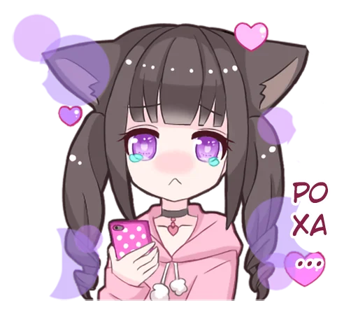 😢 Стикер «Menhera cat» для Telegram