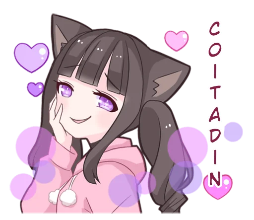 😈 Стикер «Menhera cat» для Telegram