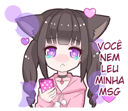 😕 Стикер «Menhera cat» для Telegram