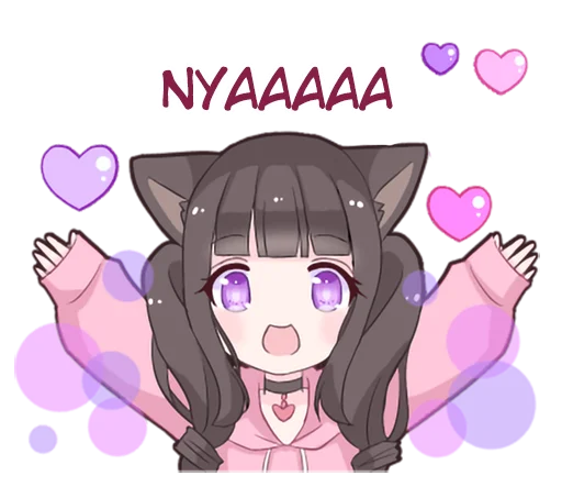 😺 Стикер «Menhera cat» для Telegram