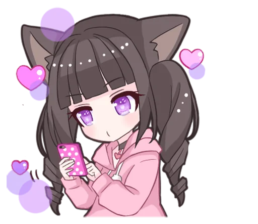 😶 Стикер «Menhera cat» для Telegram