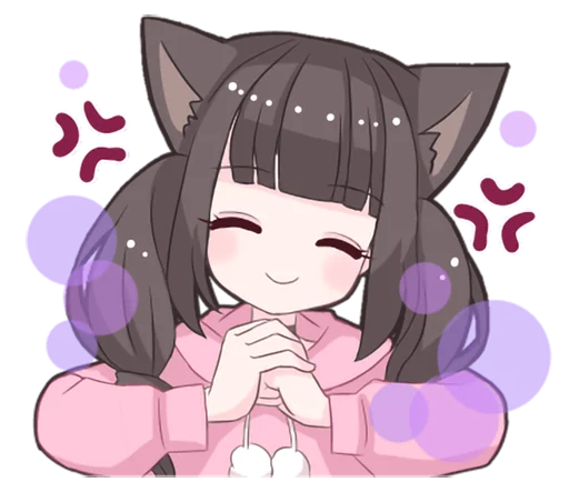 💢 Стикер «Menhera cat» для Telegram