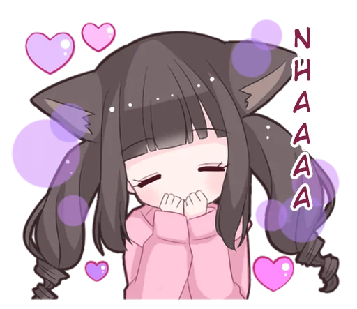 🥰 Стикер «Menhera cat» для Telegram
