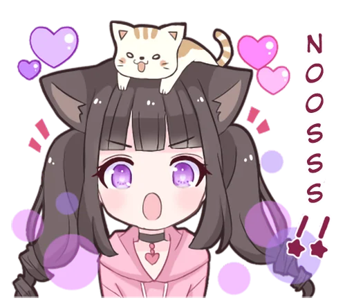 😱 Стикер «Menhera cat» для Telegram