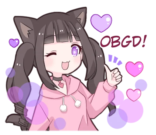 🙏 Стикер «Menhera cat» для Telegram