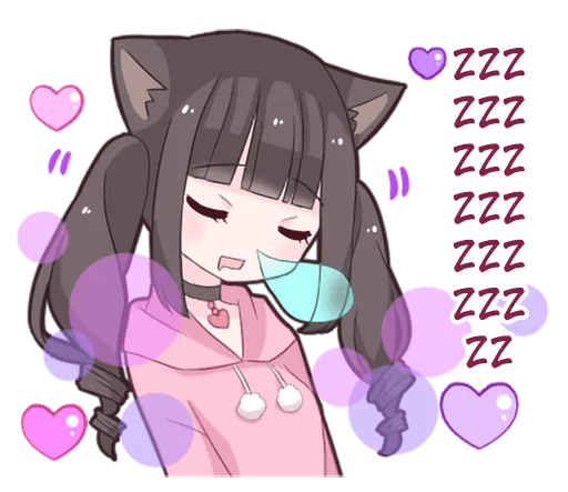 😴 Стикер «Menhera cat» для Telegram