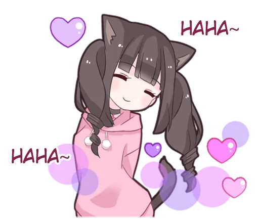 😚 Стикер «Menhera cat» для Telegram