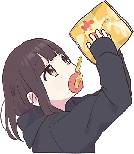 🍟 Стикер «Menhera-chan 2» для Telegram