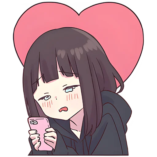 ❤️ Стикер «Менхера-чан (bonus)» для Telegram