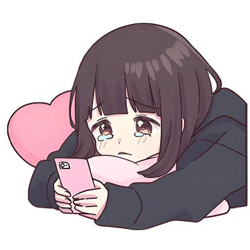 😢 Стикер «Менхера-чан (bonus)» для Telegram