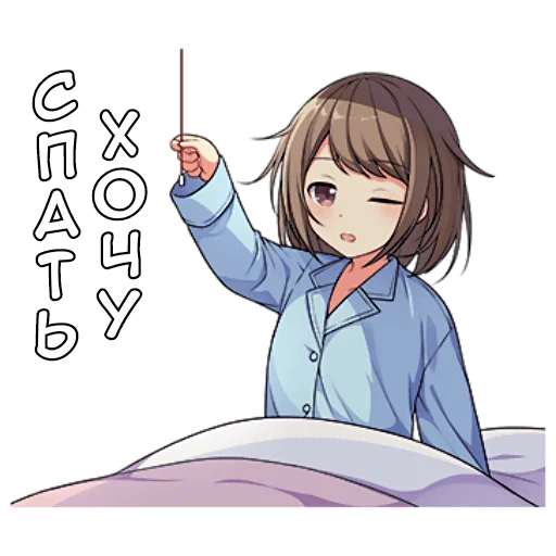 😴 Стикер «Менхера тян» для Telegram