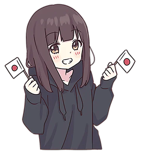 🇯🇵 Стикер «Menhera» для Telegram