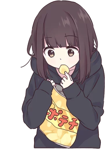 🍘 Стикер «Menhera-chan-creditless» для Telegram