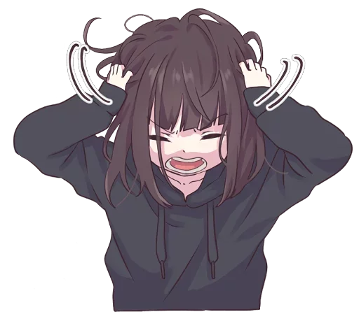 😫 Стикер «Menhera-chan-creditless» для Telegram