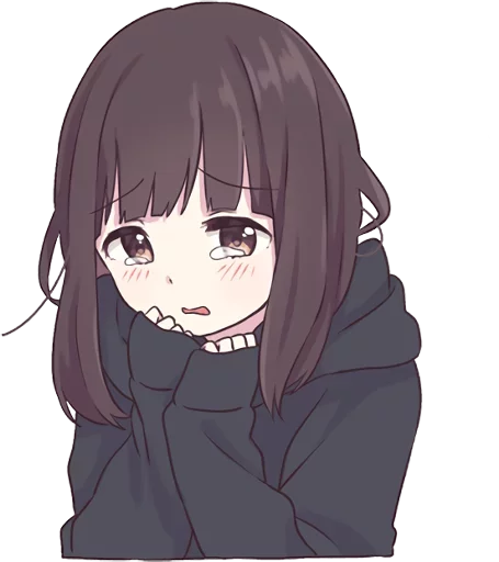 😰 Стикер «Menhera-chan-creditless» для Telegram