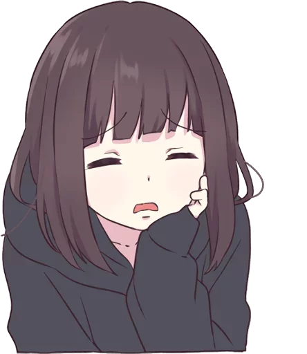 😑 Стикер «Menhera-chan-creditless» для Telegram