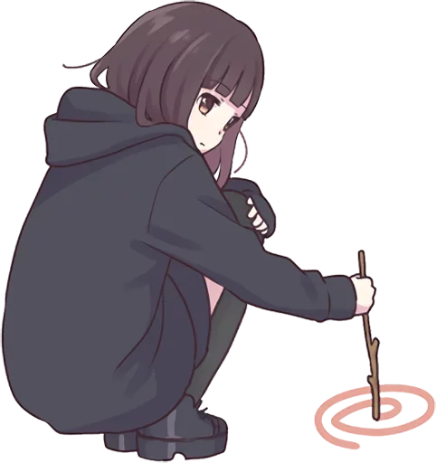 😶 Стикер «Menhera-chan-creditless» для Telegram