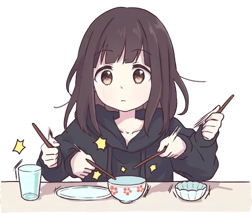 🥁 Стикер «Menhera-chan-creditless» для Telegram