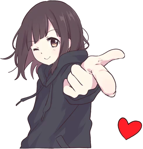 ❤️ Стикер «Menhera-chan-creditless» для Telegram