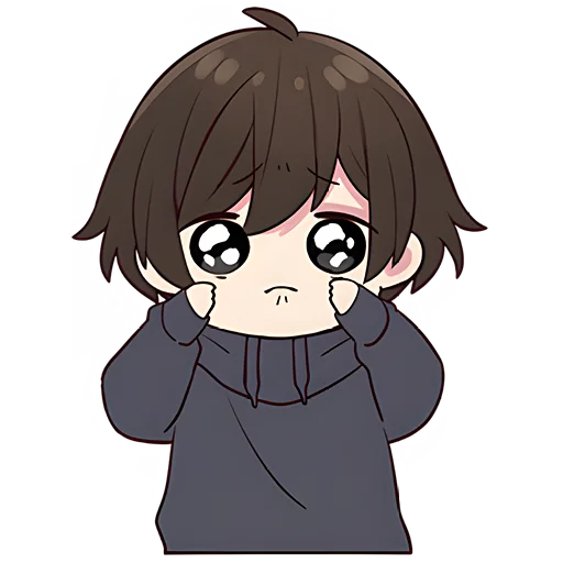 🥺 Стикер «Менхера кун 7» для Telegram