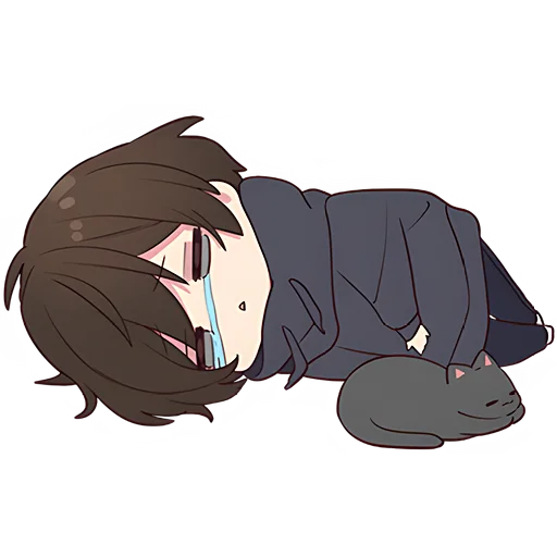 😭 Стикер «Менхера кун 7» для Telegram