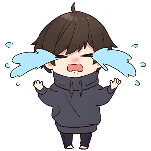 😭 Стикер «Менхера кун 7» для Telegram