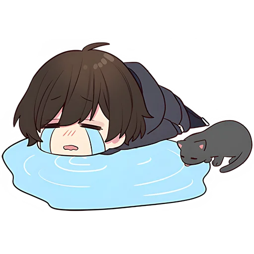 😭 Стикер «Менхера кун 7» для Telegram