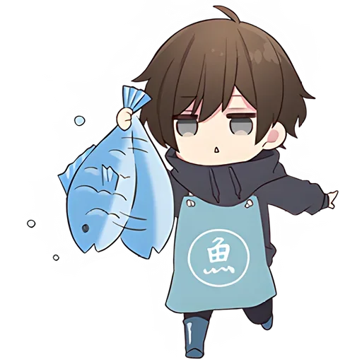 🐟 Стикер «Менхера-кун» для Telegram
